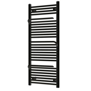500mm (w) x 1200mm (h) Veno Matt Black Designer Towel Rail