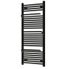 500mm (w) x 1200mm (h) Veno Matt Black Designer Heated Towel Rail