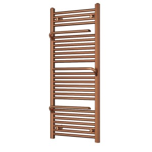 500mm (w) x 1200mm (h) Veno Brushed Bronze Designer Towel Rail