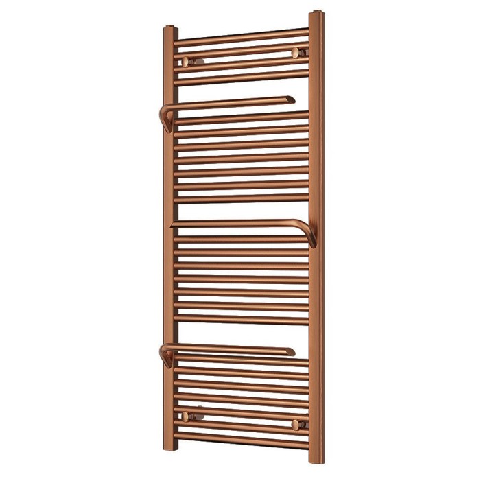 500mm (w) x 1200mm (h) Veno Brushed Bronze Designer Heated Towel Rail
