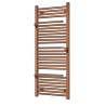 500mm (w) x 1200mm (h) Veno Brushed Bronze Designer Heated Towel Rail