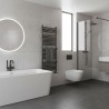 500mm (w) x 1200mm (h) Veno Gunmetal Designer Towel Rail - closeup