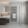 550mm (w) x 1510mm (h) Veno Chrome Designer Towel Rail - closeup