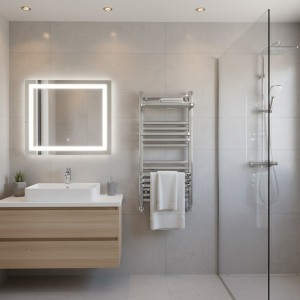 500mm (w) x 1000mm (h) Hera Chrome Designer Towel Rail