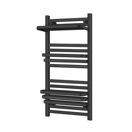 500mm (w) x 1000mm (h) Hera Matt Black Designer Heated Towel Rail