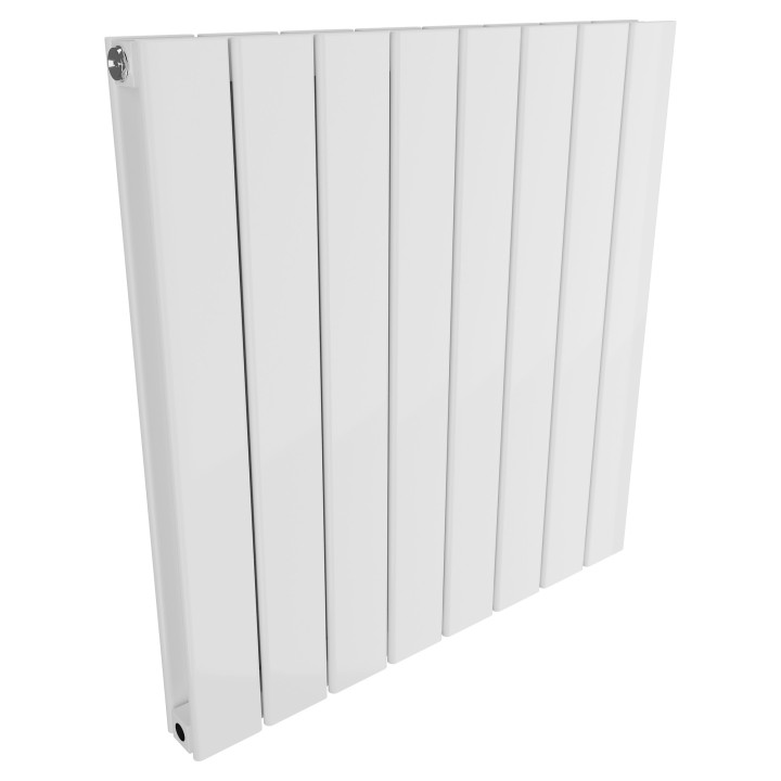 588mm (w) x 600mm (h) Corwen Double Panel White Horizontal Aluminium Radiator