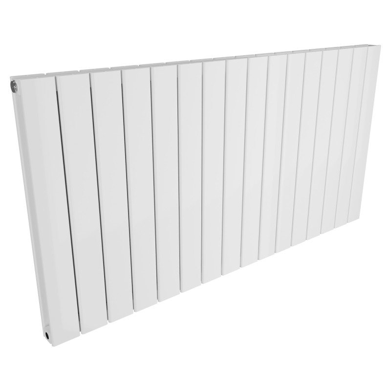 1180mm (w) x 600mm (h) Corwen Double Panel White Horizontal Aluminium Radiator