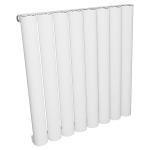 555mm (w) x 600mm (h) Taurus White Horizontal Aluminium Radiator (8 Extrusions)