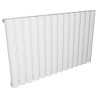 975mm (w) x 600mm (h) Taurus Aluminium White Horizontal Radiator