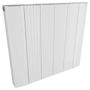 560mm (w) x 500mm (h) Cariad Double Panel White Horizontal Aluminium Radiator (12 Extrusions)