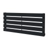 850mm (w) x 360mm (h) "Corwen" Black Flat Panel Horizontal Radiator (5 Sections)