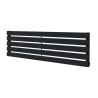 1250mm (w) x 360mm (h) Corwen Black Horizontal Radiator