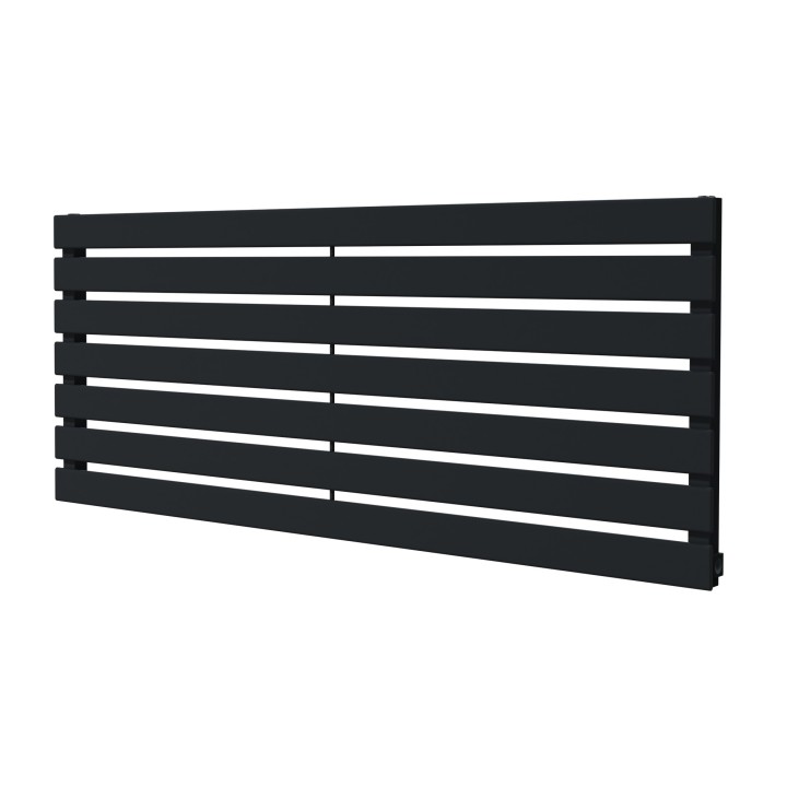 1250mm (w) x 516mm (h) Corwen Black Horizontal Radiator