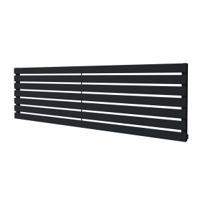 1850mm (w) x 516mm (h) Corwen Black Flat Panel Horizontal Radiator (7 Sections)
