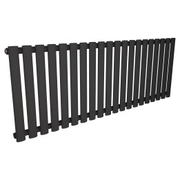 1380mm (w) x 500mm (h) Brecon Black Horizontal Radiator
