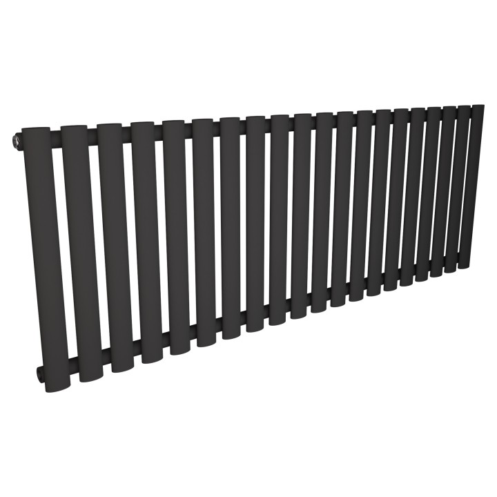 1380mm (w) x 500mm (h) Brecon Black Horizontal Radiator