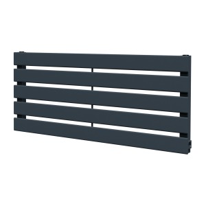 850mm (w) x 360mm (h) Corwen Anthracite Flat Panel Horizontal Radiator (5 Sections)
