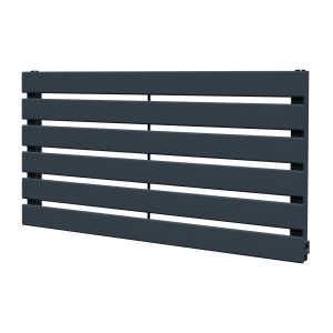 850mm (w) x 440mm (h) Corwen Anthracite Flat Panel Horizontal Radiator (6 Sections)