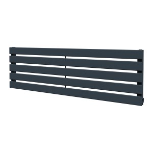 1250mm (w) x 360mm (h) Corwen Anthracite Flat Panel Horizontal Radiator (5 Sections)