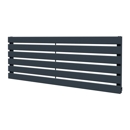 1250mm (w) x 440mm (h) Corwen Anthracite Flat Panel Horizontal Radiator