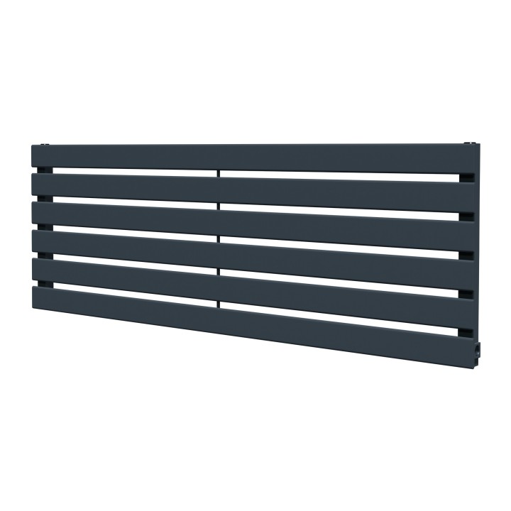 1250mm (w) x 440mm (h) Corwen Anthracite Flat Panel Horizontal Radiator