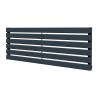 1250mm (w) x 440mm (h) Corwen Anthracite Flat Panel Horizontal Radiator