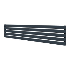 1850mm (w) x 360mm (h) Corwen Anthracite Flat Panel Horizontal Radiator (5 Sections)