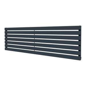 1850mm (w) x 516mm (h) Corwen Anthracite Flat Panel Horizontal Radiator (7 Sections)