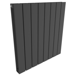 588mm (w) x 600mm (h) Corwen Double Panel Anthracite Horizontal Aluminium Radiator