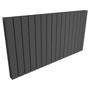 1180mm (w) x 600mm (h) Corwen Double Panel Anthracite Horizontal Aluminium Radiator