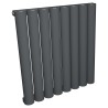 555mm (w) x 600mm (h) Taurus Aluminium Anthracite Horizontal Radiator