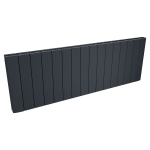 1500mm (w) x 500mm (h) Cariad Double Panel Anthracite Horizontal Aluminium Radiator (32 Extrusions)
