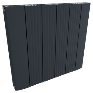 560mm (w) x 500mm (h) Cariad Double Panel Anthracite Horizontal Aluminium Radiator (12 Extrusions)