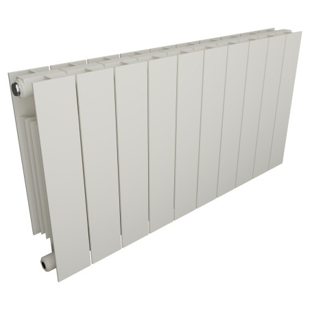 828mm (w) x 440mm (h) Trojan Aluminium White Radiator