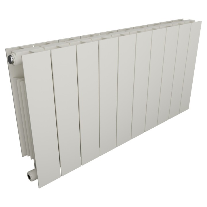 828mm (w) x 440mm (h) Trojan Aluminium White Radiator