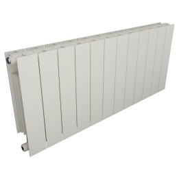 988mm (w) x 440mm (h) Trojan Aluminium White Radiator