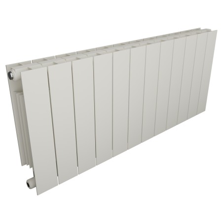 988mm (w) x 440mm (h) Trojan Aluminium White Radiator