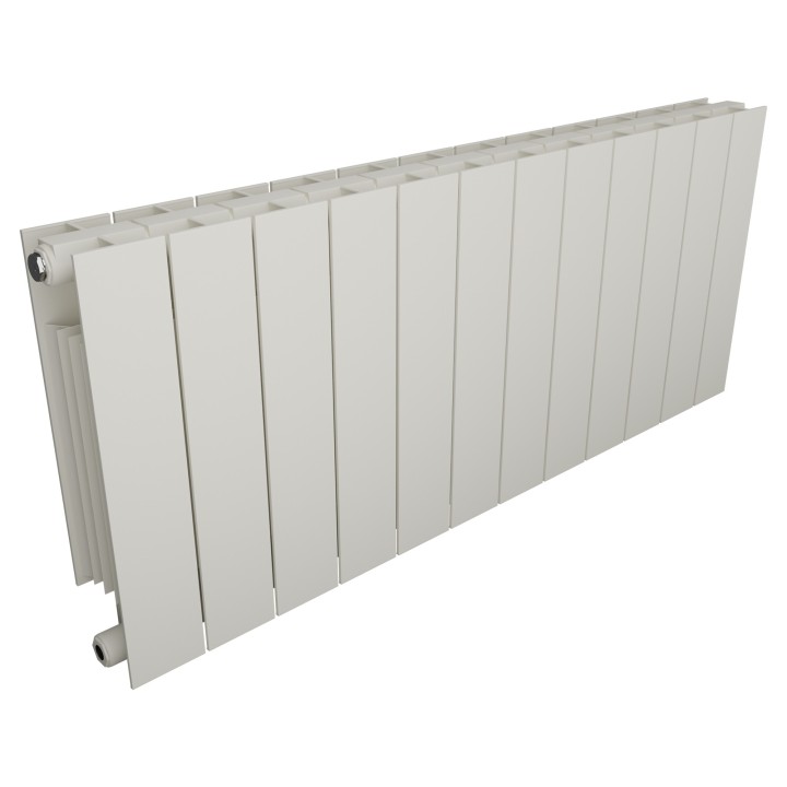 988mm (w) x 440mm (h) Trojan Aluminium White Radiator