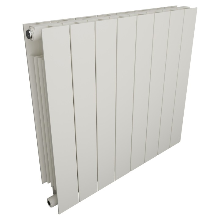 668mm (w) x 590mm (h) Trojan Aluminium White Radiator