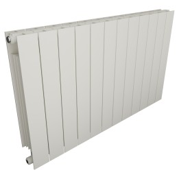 988mm (w) x 590mm (h) Trojan Aluminium White Radiator