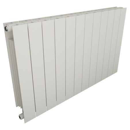 988mm (w) x 590mm (h) Trojan Aluminium White Radiator