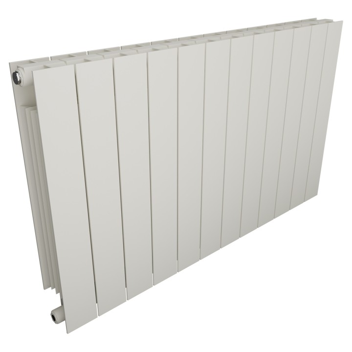 988mm (w) x 590mm (h) Trojan Aluminium White Radiator