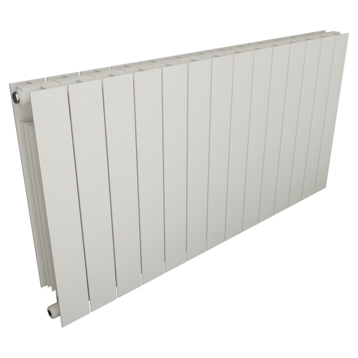 1148mm (w) x 590mm (h) Trojan Aluminium White Radiator