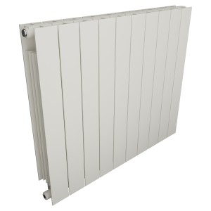 828mm (w) x 690mm (h) Trojan White Horizontal Aluminium Radiator (10 Extrusions)