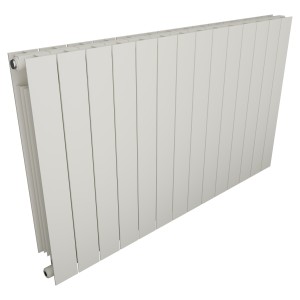 1148mm (w) x 690mm (h) Trojan White Horizontal Aluminium Radiator (14 Extrusions)