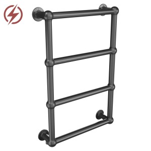500mm (w) x 750mm (h) Harley Brushed Gunmetal Electric Traditional Towel Rail
