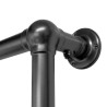 500mm (w) x 750mm (h) Harley Brushed Gunmetal Traditional Wall Mounted Towel Rail Radiator