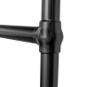 500mm (w) x 750mm (h) Harley Brushed Gunmetal Traditional Wall Mounted Towel Rail Radiator