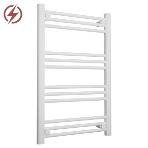 500mm (w) x 800mm (h) Electric Straight White Towel Rail (Single Heat or Thermostatic Option)