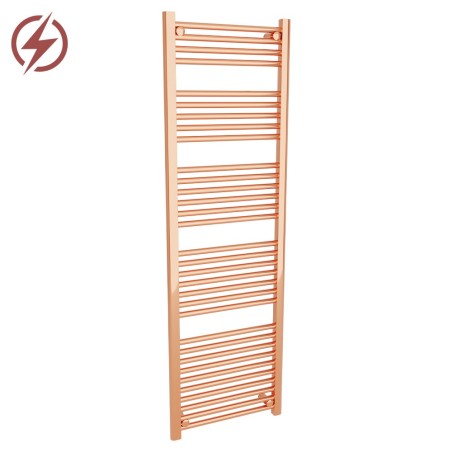 500mm (w)  x 1600mm (h) Electric Copper Designer Towel Rail